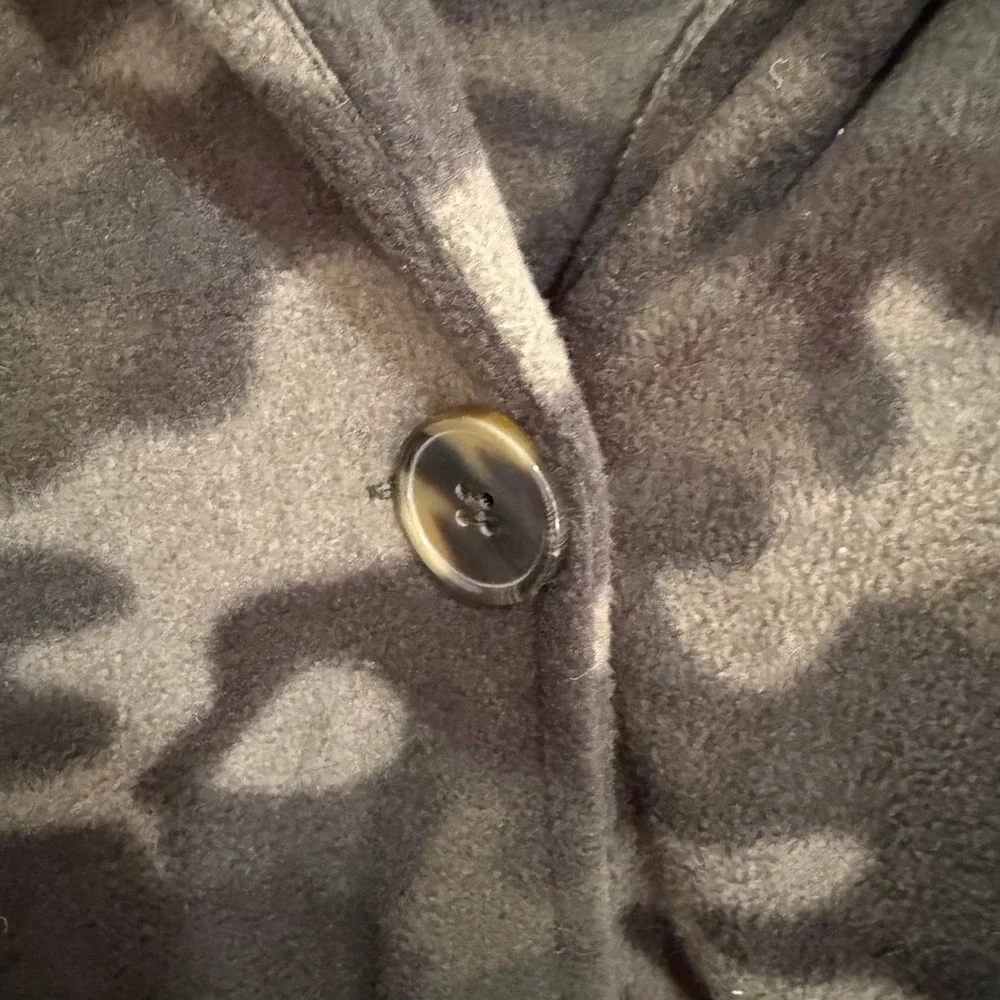 Cuddl Duds Camo Fleece Cardigan Jacket Women Large Cozy Lounge - Picture 3 of 8